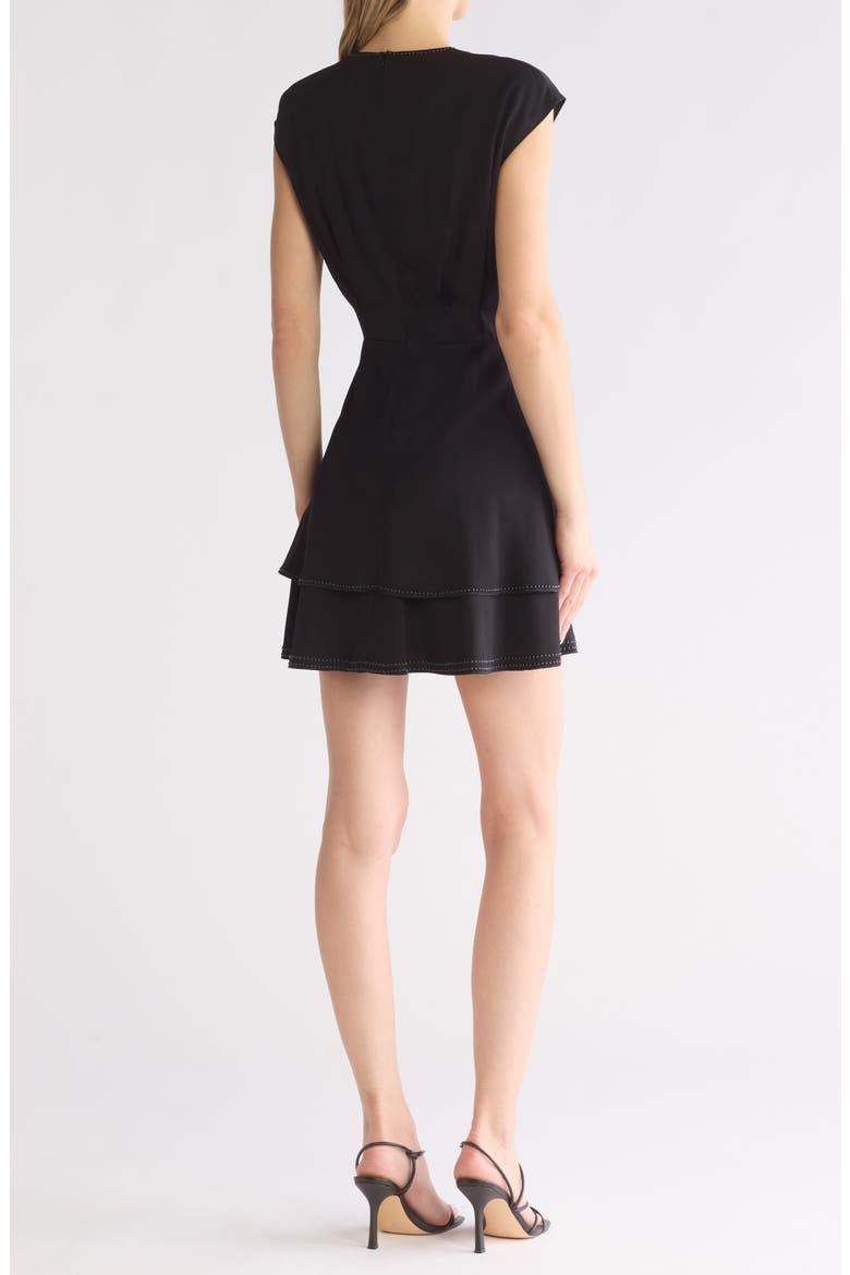 Gabby Cap Sleeve Minidress, Alternate, color, TRUE BLACK
