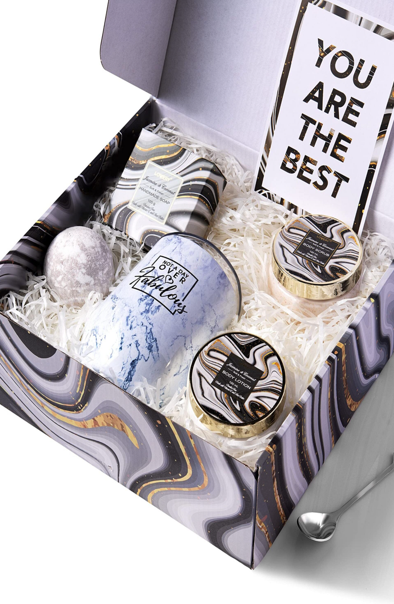 Lovery Spa Gift Box with Wine Tumbler, Main, color, 