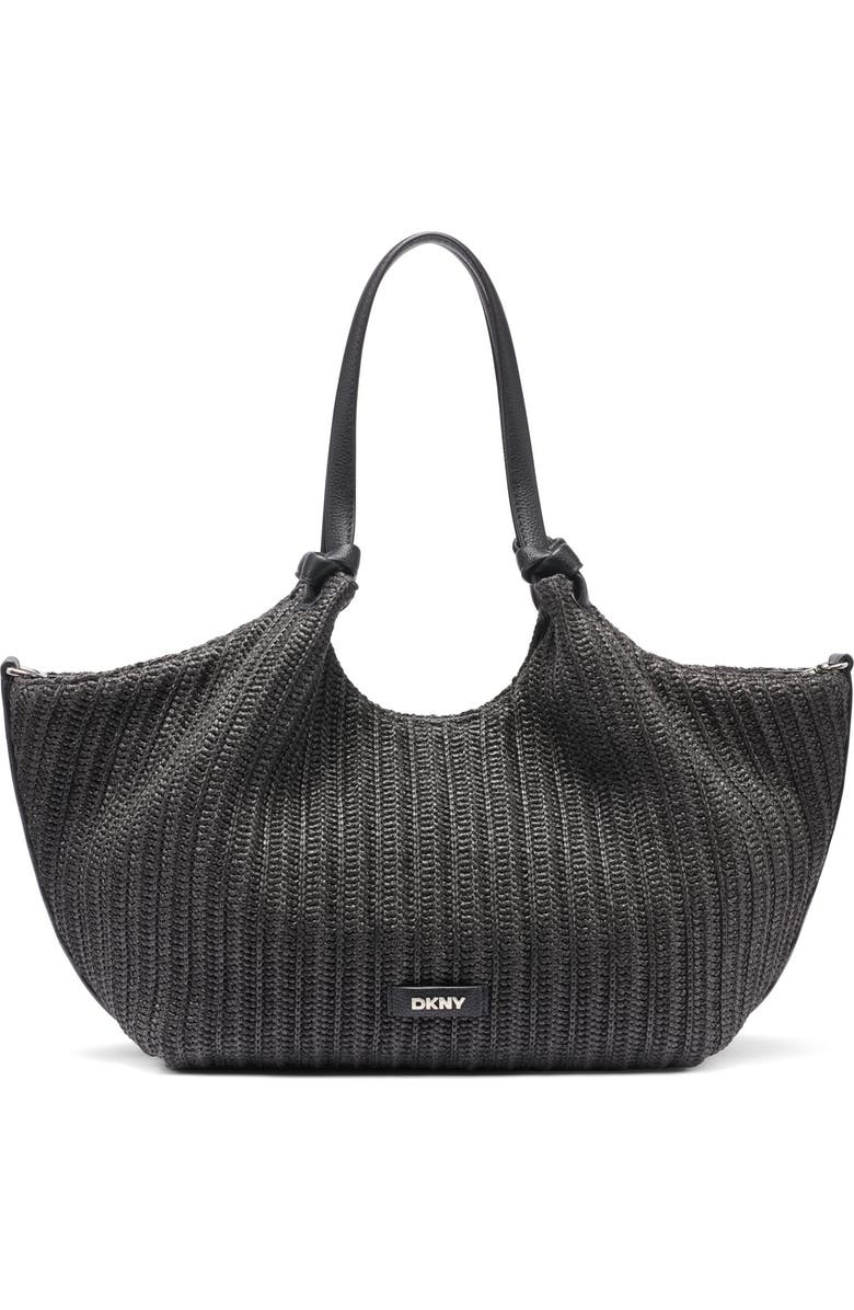 DKNY Paula Medium Tote, Main, color, Black/Silver