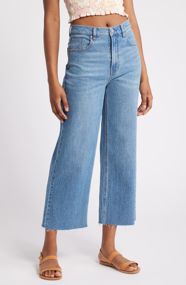 PacSun Cornelia High Waist Wide Leg Crop Jeans, Main, color, 
