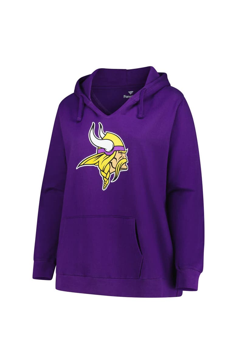 FANATICS Women's Fanatics Purple Minnesota Vikings Plus Size V-Neck Pullover Hoodie, Alternate, color, Purple