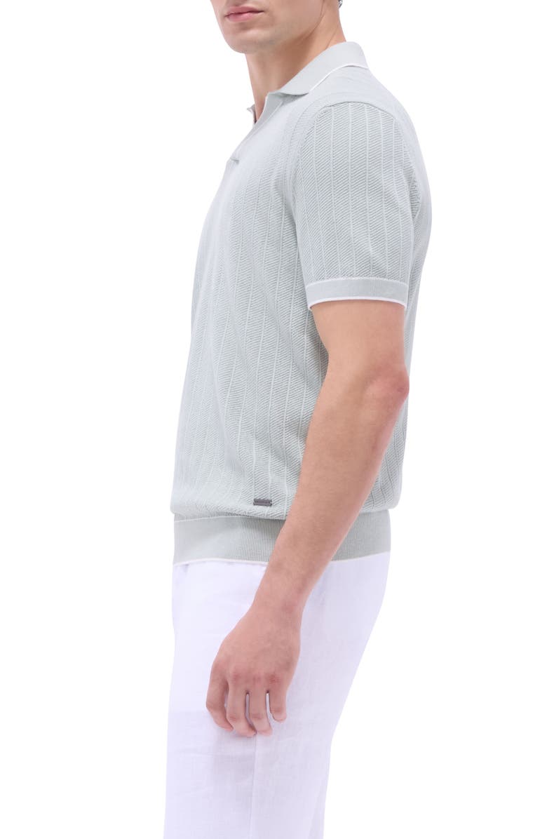 Bugatchi Johnny Collar Rib Polo, Alternate, color, Mint