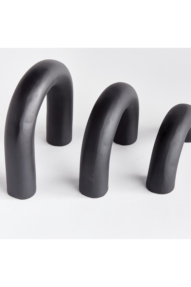 Arco Sculptures Decorative Objects Set of 3, Alternate, color, Black