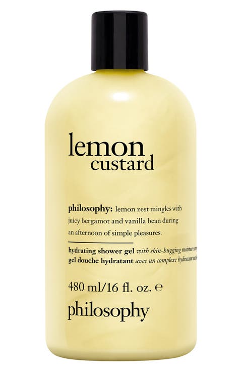 lemon custard shampoo, shower gel & bubble bath