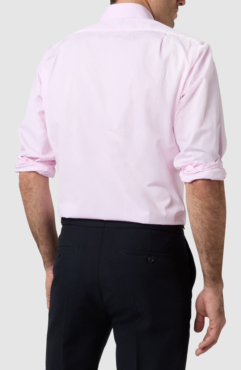 Sid Mashburn Slim Fit Microcheck Cotton Poplin Button-Up Shirt, Alternate, color, Pink Bengal Stripe