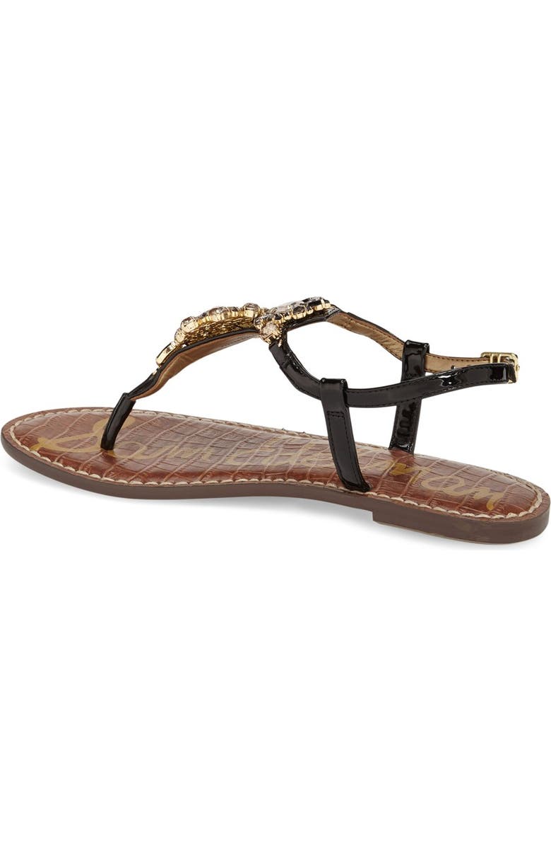 Sam Edelman 'Grayson' Crystal Flower Flat Sandal, Alternate, color,