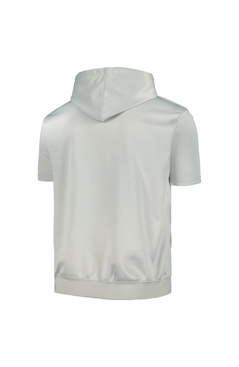 FANATICS Men's Fanatics Branded Silver/White Brooklyn Nets Short Sleeve Pullover Hoodie, Alternate, color, Silver