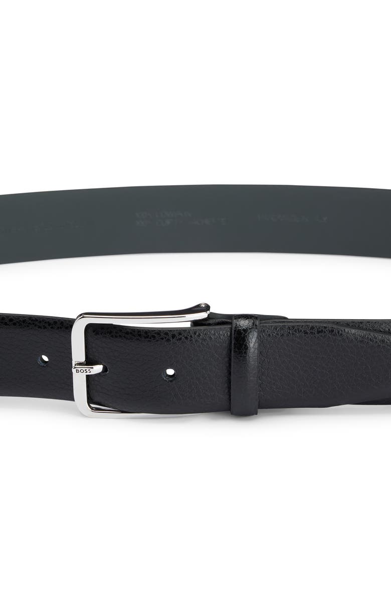 BOSS Crys Pebbled Leather Belt, Alternate, color,