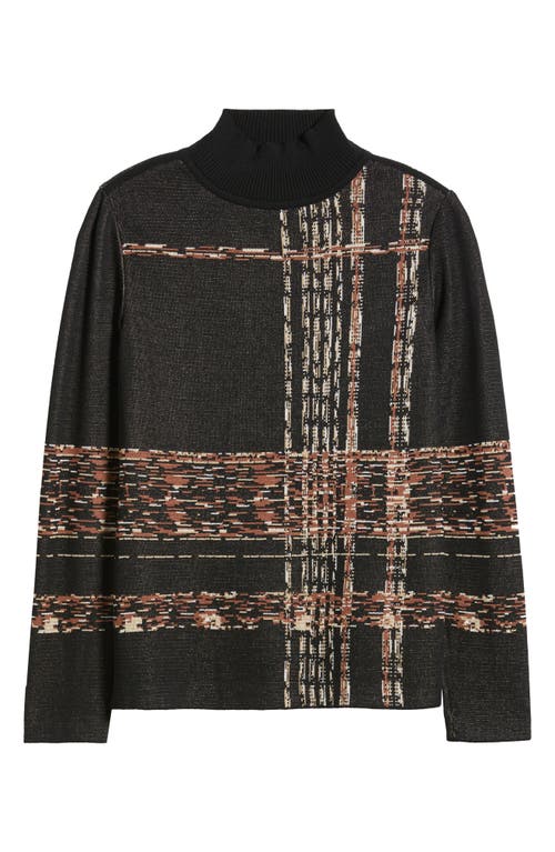 Anne Klein Plus Size Turtleneck Luxe-stitch Sweater In Multi