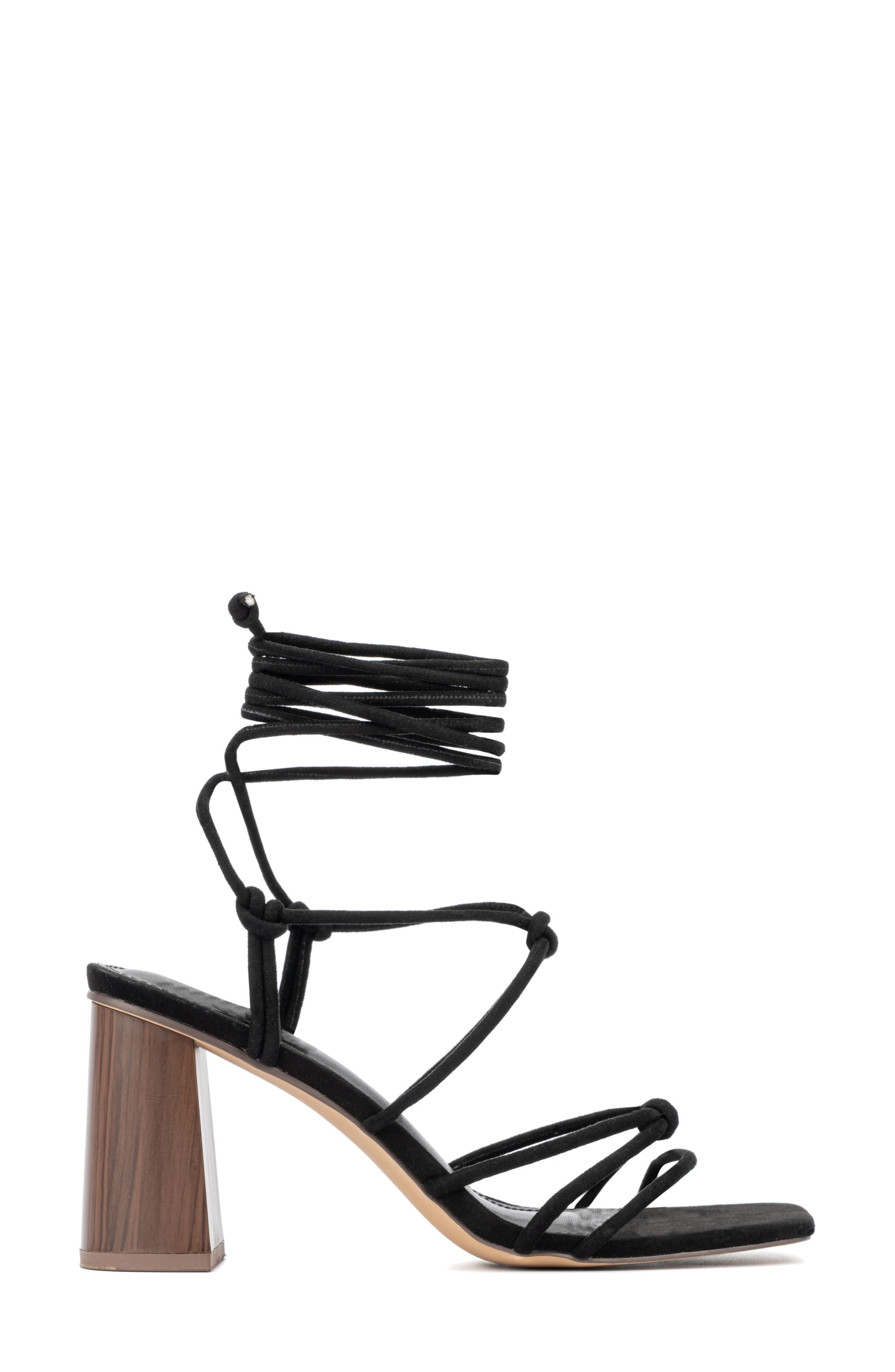 NEW YORK AND COMPANY Bailey Heeled Sandal, Alternate, color, Black