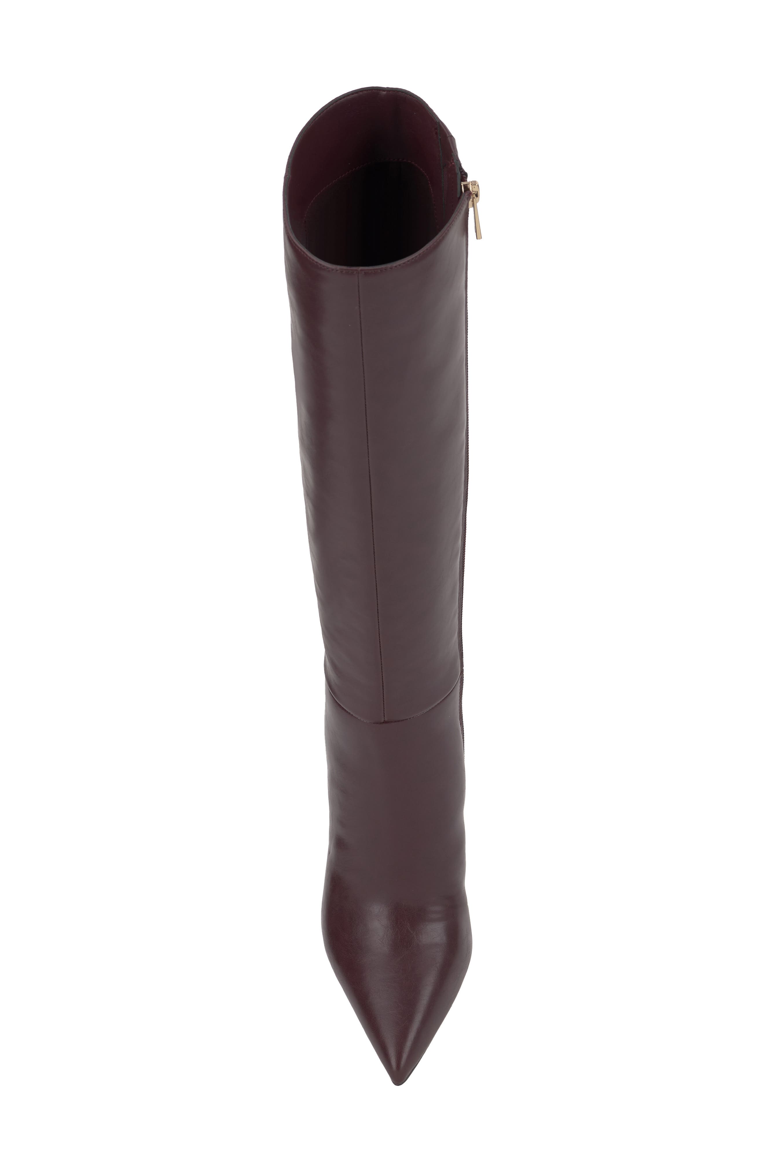 Dilea Faux Leather Knee High Boot, Alternate, color, CHERRY MAHOGANY
