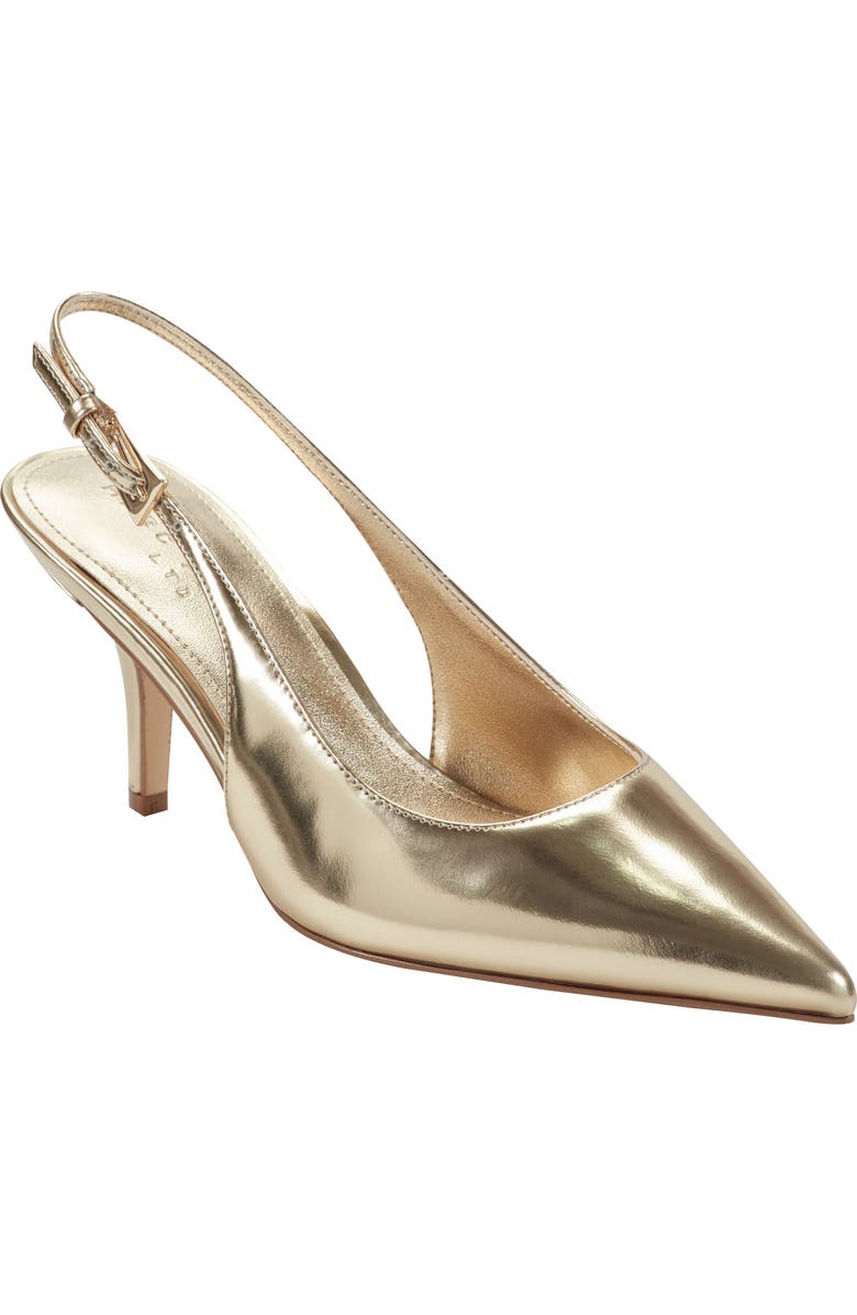Marc Fisher LTD Dorie Slingback Pointed Toe Pump, Main, color, Gold