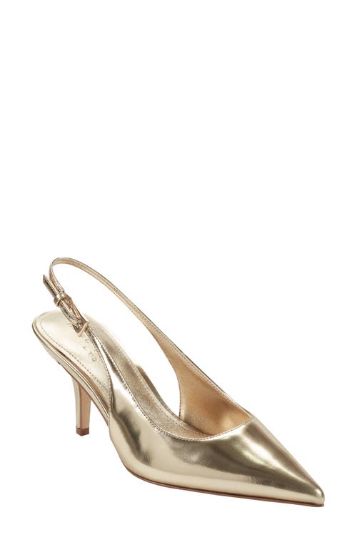 Marc Fisher Ltd Dorie Slingback Pointed Toe Pump In Gold