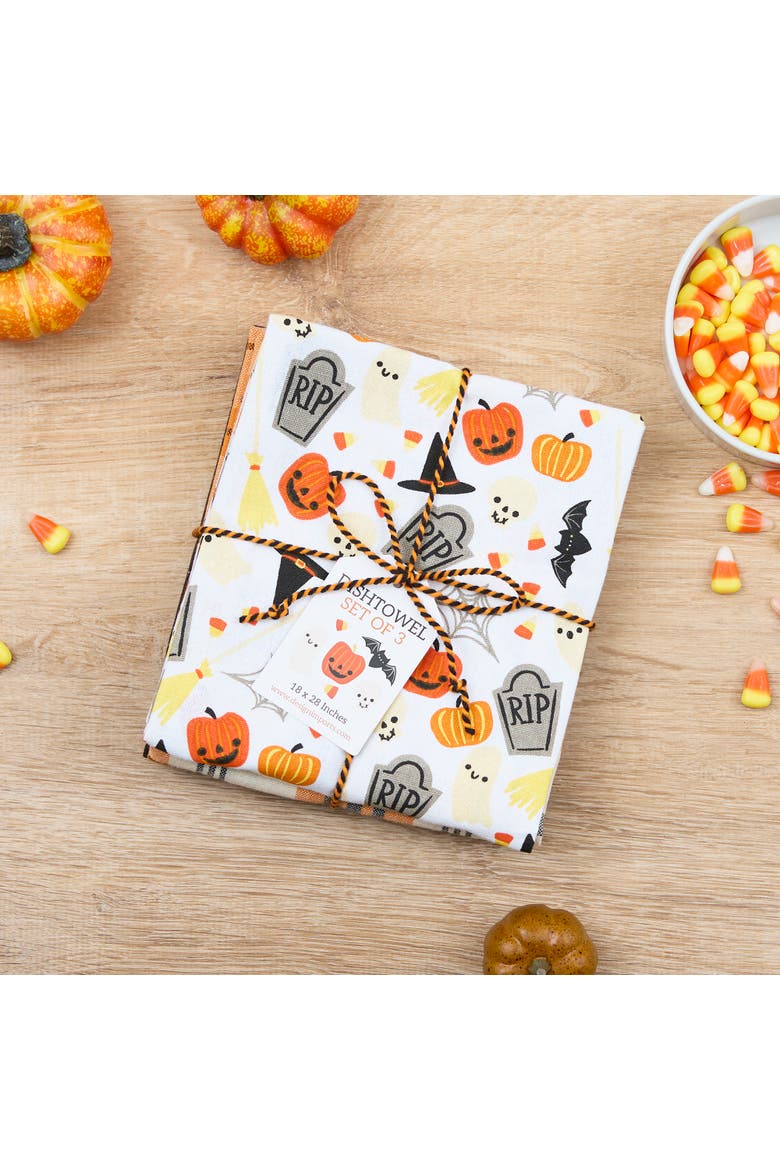 Halloween Fun Dishtowel Set of 3, Alternate, color, Halloween Fun
