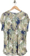 T Tahari Cuff Short Sleeve Ruched T-Shirt