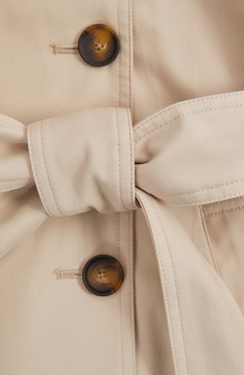 Reiss Azura Trench Coat With Removable Quilted Hood In Gray