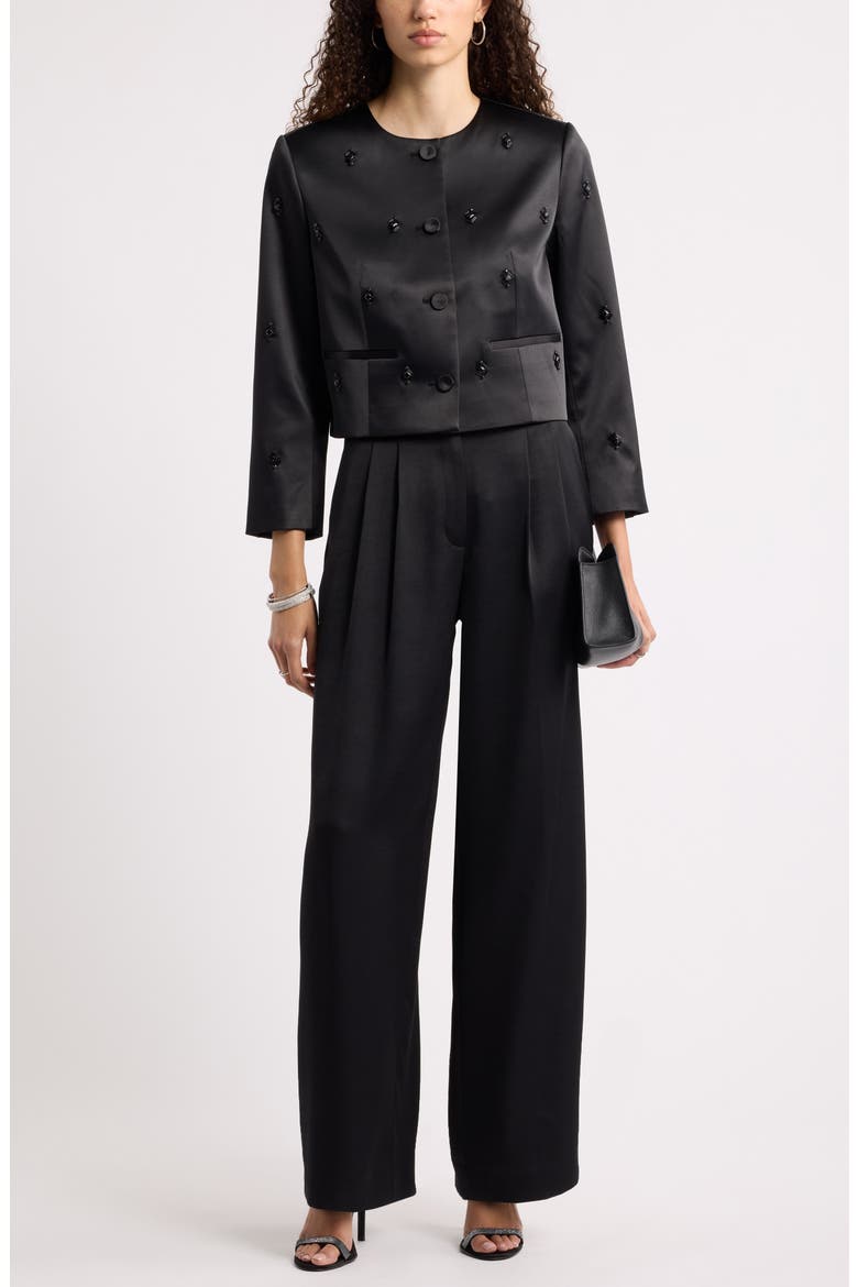Embellished Cropped Jacket, Alternate, color, BLACK