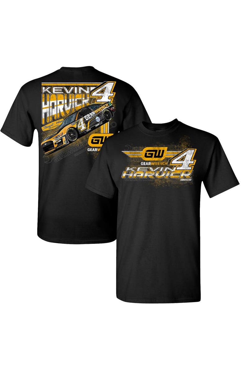 STEWART-HAAS RACING Men's Stewart-Haas Racing Team Collection Black Kevin Harvick Car T-Shirt, Main, color, 