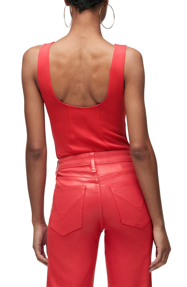 Hudson Jeans Scoop Neck Bodysuit, Alternate, color, Poinsettia