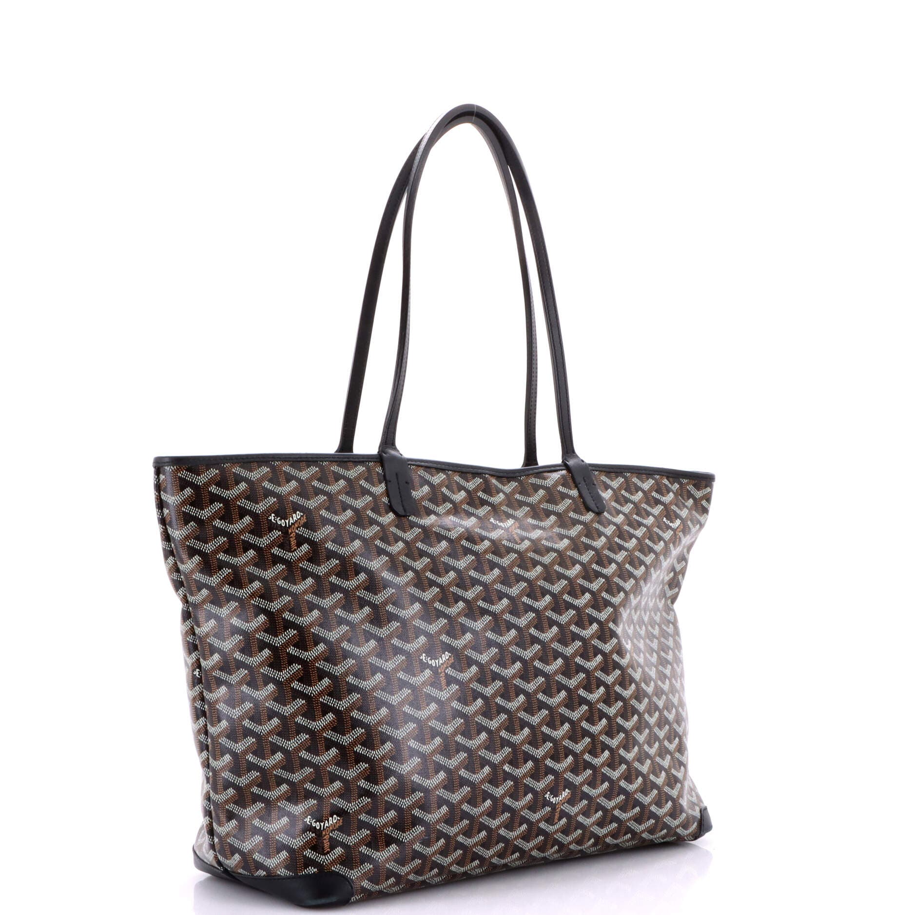 Pre-Owned Goyard Artois Tote Coated Canvas MM, Alternate, color, Black
