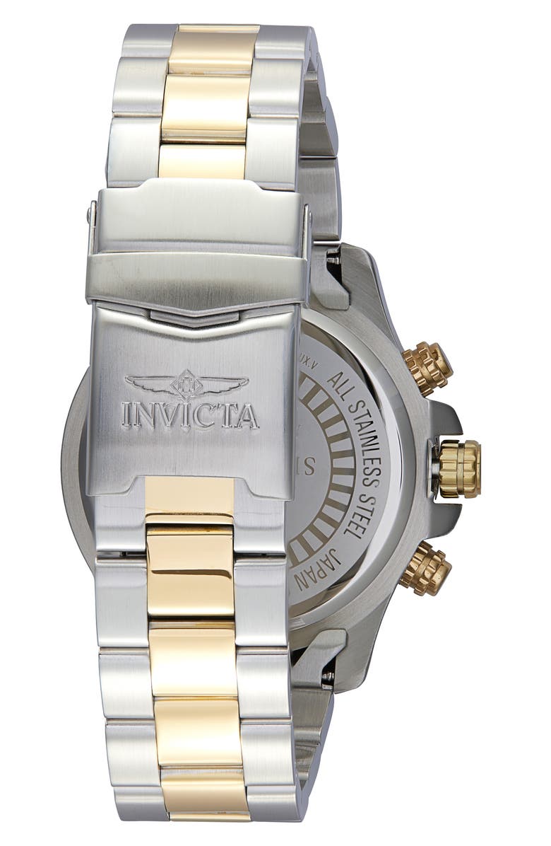 INVICTA Specialty Quartz Two-Tone Bracelet Watch, 45mm x 13mm, Alternate, color, Black