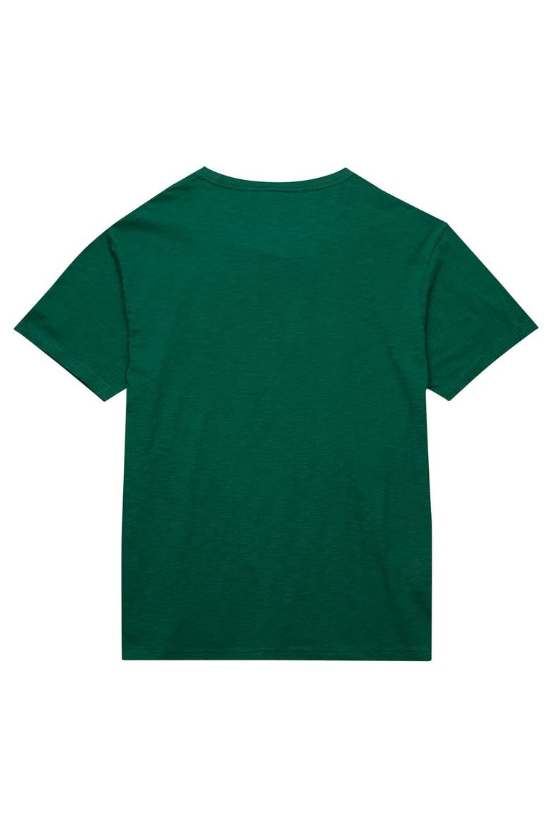 Men's Mitchell & Ness Green Milwaukee Bucks Hardwood Classics Felt Applique Slub T-Shirt, Alternate, color, Green