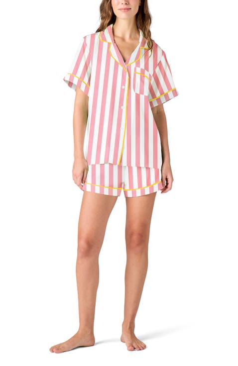 Retro Stripe Shorts Set