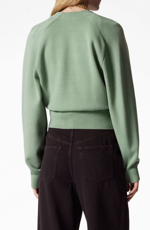 & Other Stories Wrap Cardigan In Green Medium Dusty