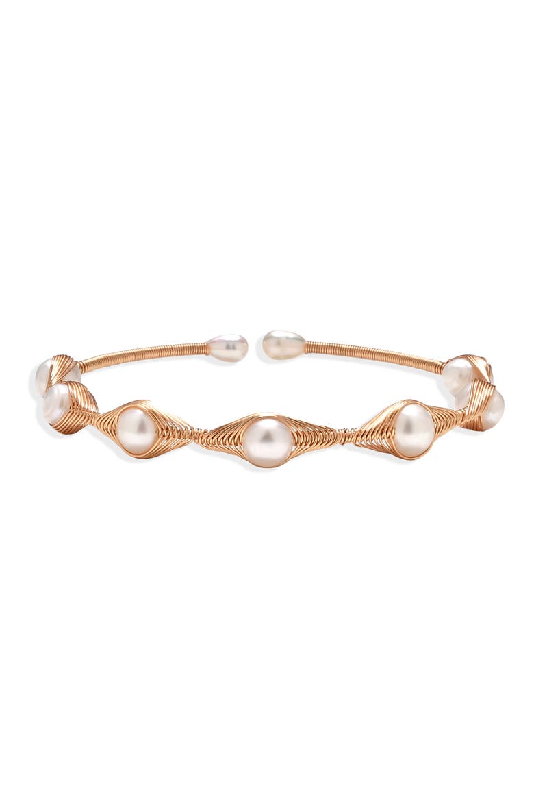 Erika Freshwater Pearl Bracelet, Main, color, GOLD
