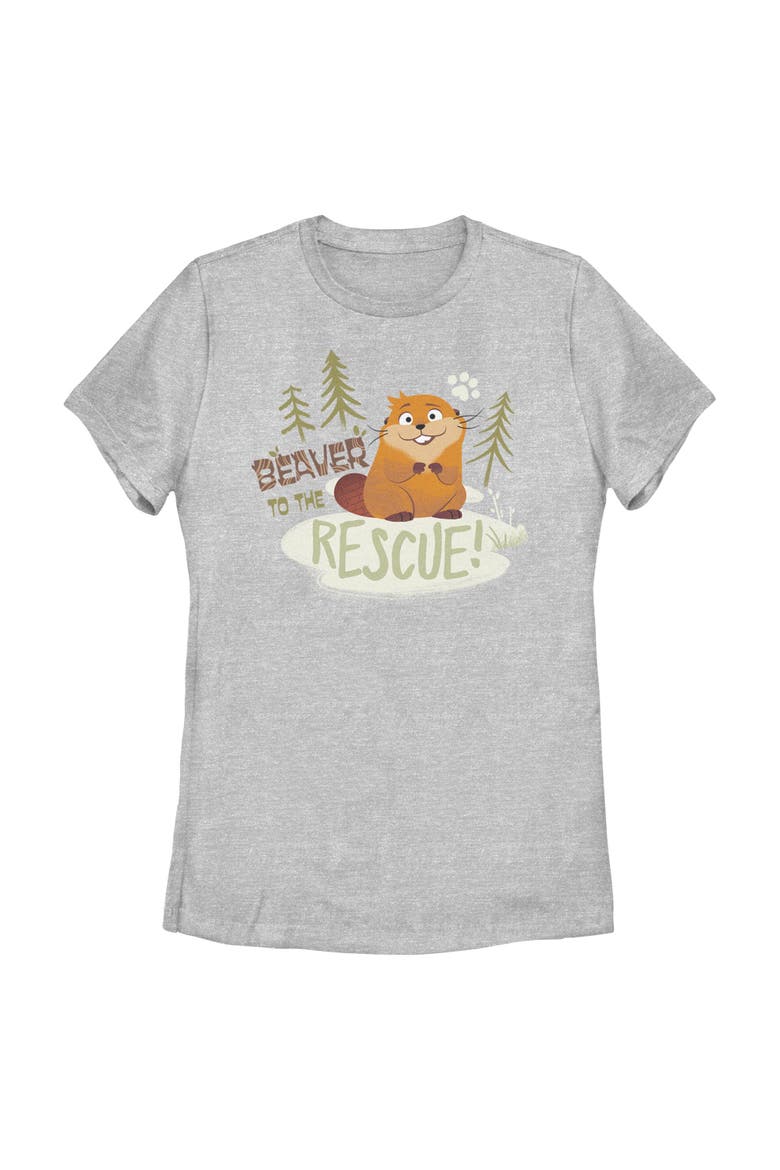 Women's Hoppers Mabel Beaver to the Rescue  Graphic T-Shirt, Main, color, Athletic Heather