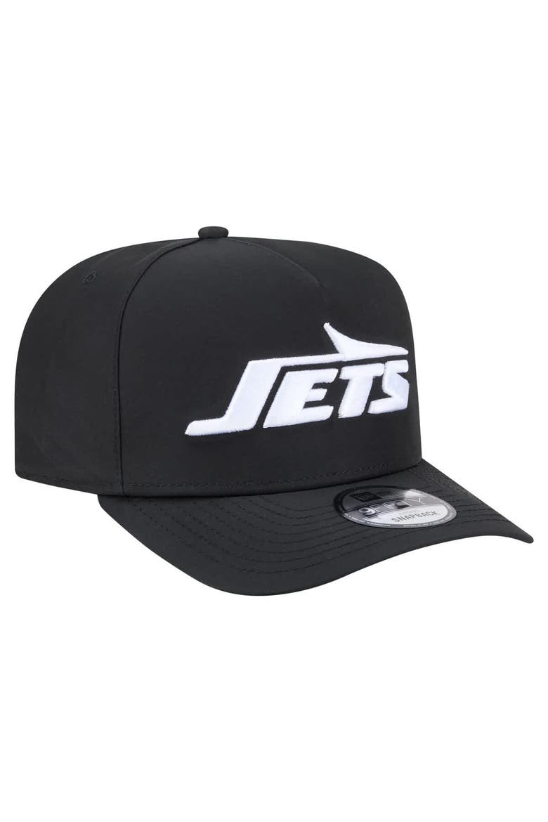 Men's New Era  Black New York Jets Gore-Tex A-Frame 9FIFTY Adjustable Hat, Alternate, color, Black