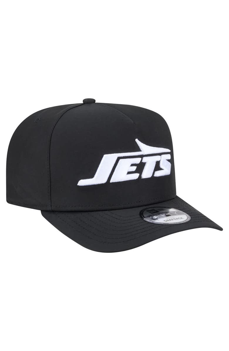 New Era Men's New Era Black New York Jets Gore-Tex A-Frame 9FIFTY Adjustable Hat, Alternate, color, Black