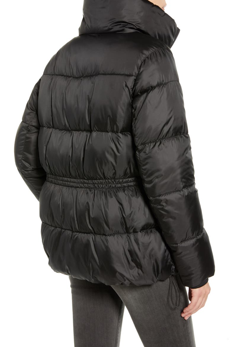 Water Repellent Puffer Jacket, Alternate, color, BLACK