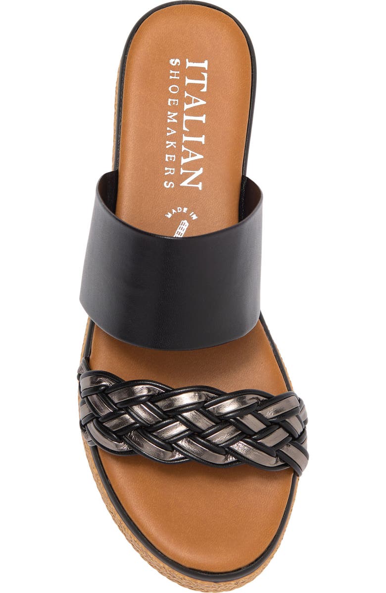 ITALIAN SHOEMAKERS Braided Platform Slide Sandal, Alternate, color,