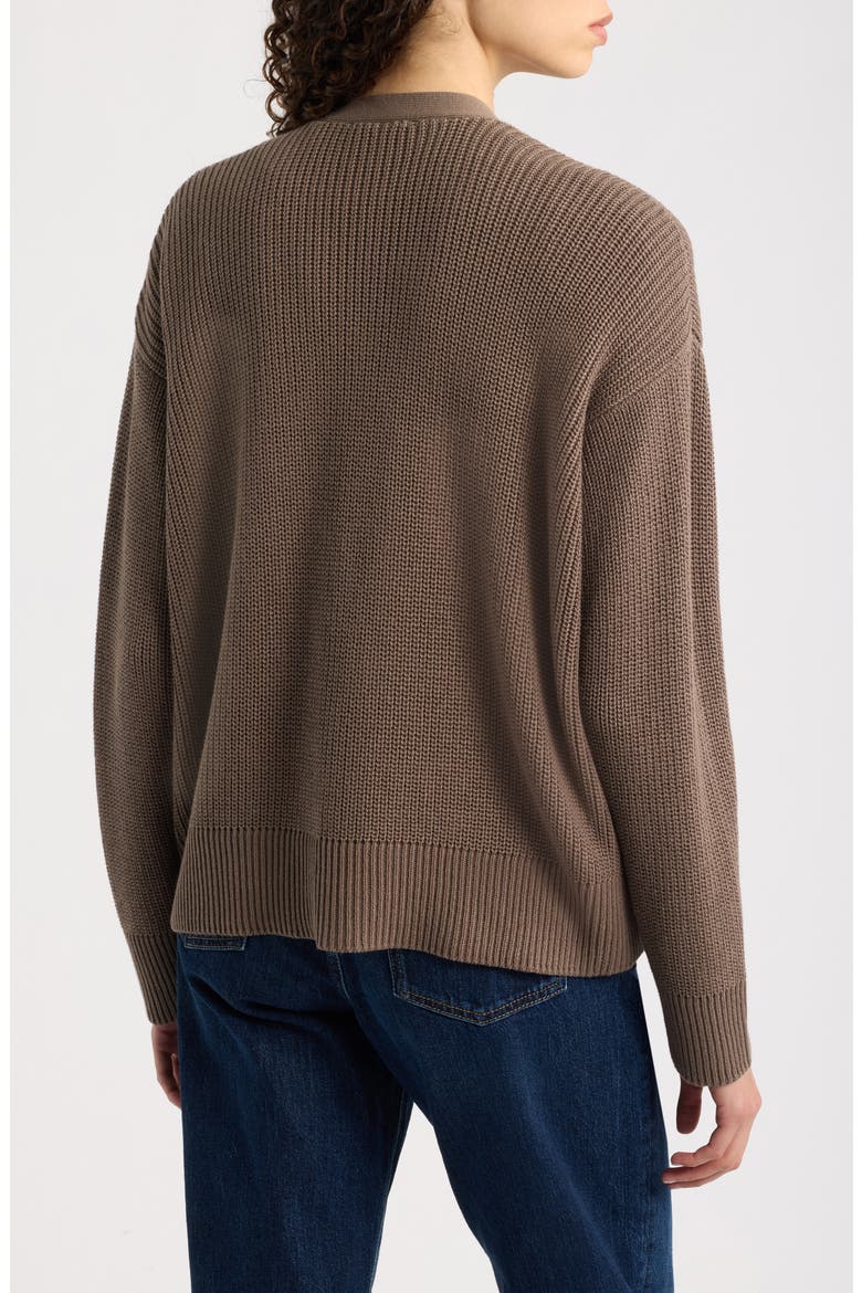 Organic Cotton & Tencel Lyocell Cardigan, Alternate, color, COBBLESTONE