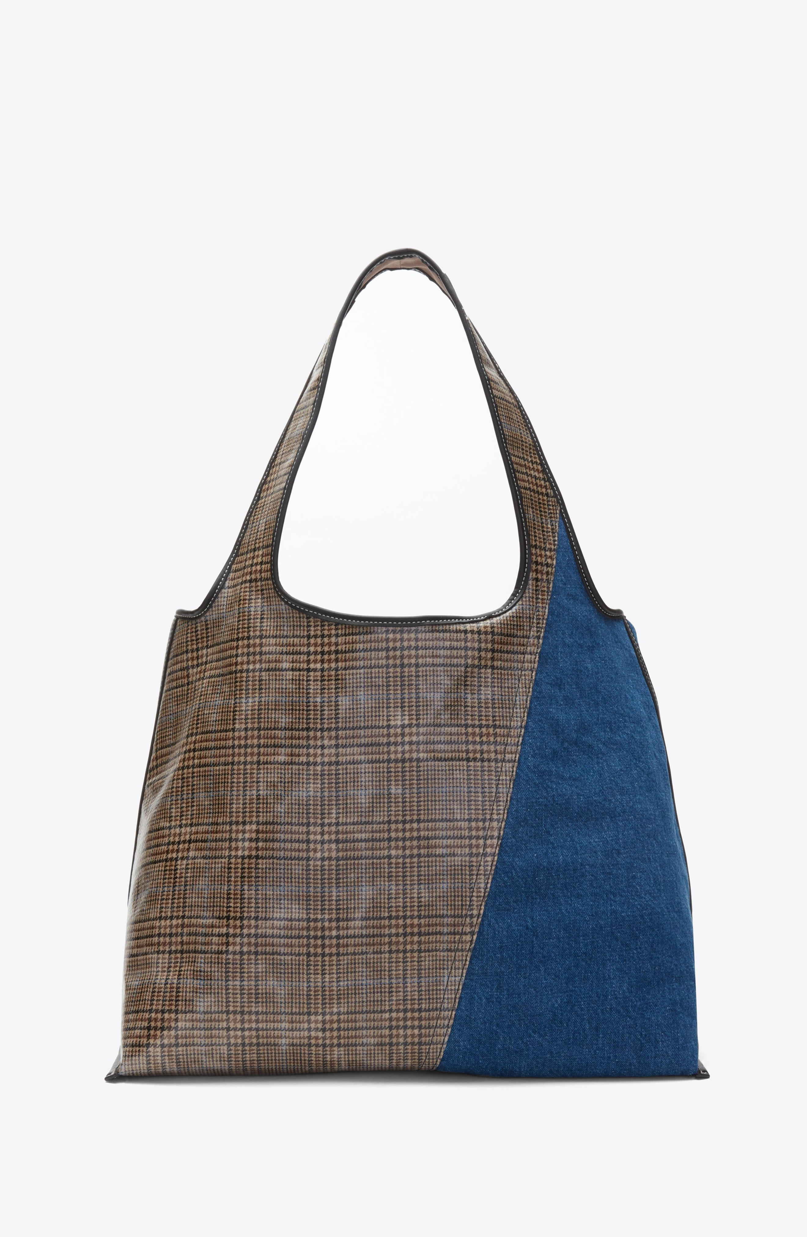 3.1 Phillip Lim Patchwork Denim Market Tote, Alternate, color, Indigo Multi