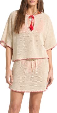Brixton Mesh Knit Cover-Up Top
