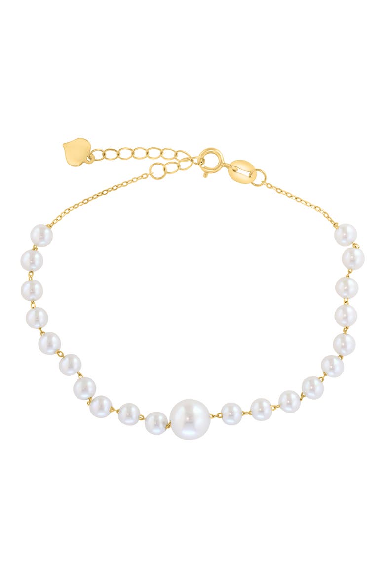 Freshwater Pearl Chain Bracelet, Main, color, WHITE