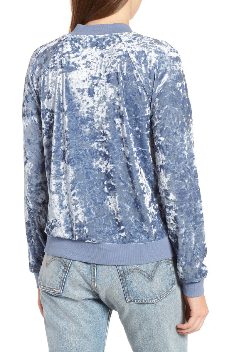 Love, Fire Velvet Bomber Jacket, Alternate, color,