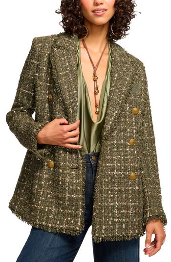 Ramy Brook Marsha Blazer In Sage Tweed