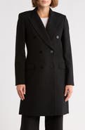 Theory Tailored Double Breasted Wool Blend Coat