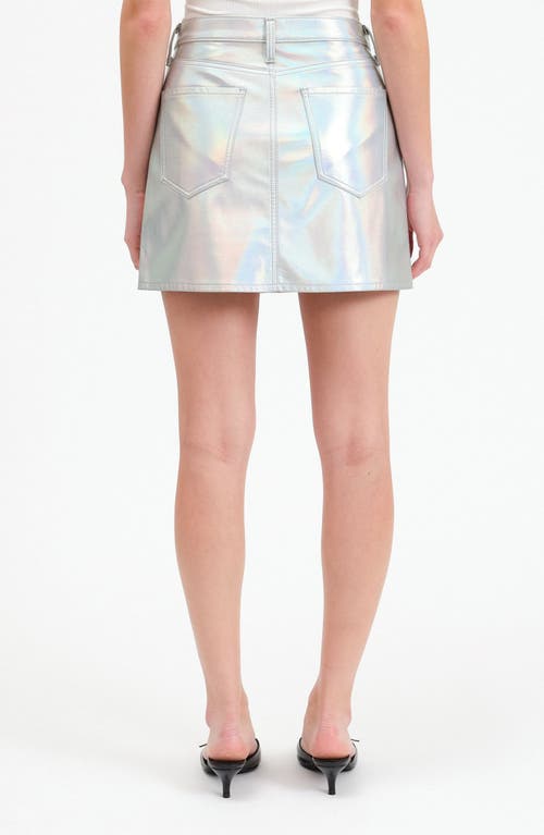 Shop Daze Stash Metallic Faux Leather Miniskirt In Flash