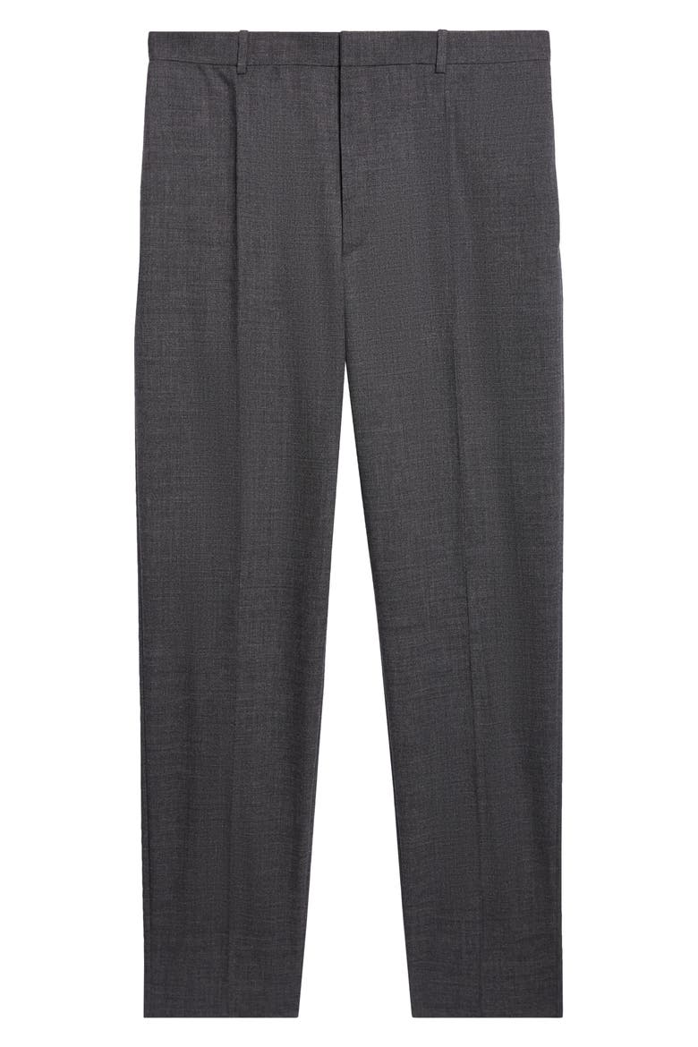 Pleated Shetland Wool Toile Trousers, Main, color, 1994 ARDOISE MELANGE