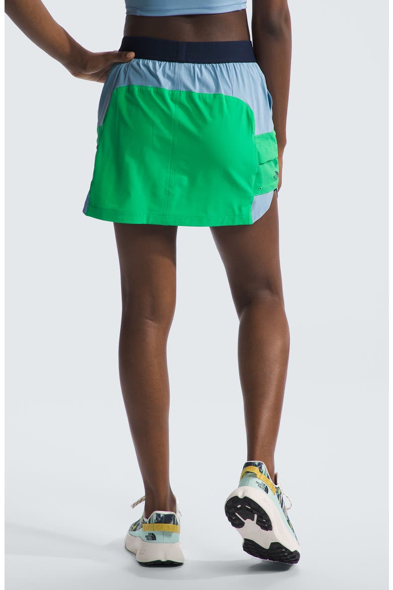Trailwear OKT Long Haul Skort, Alternate, color, STEEL BLUE/ OPTIC EMERALD