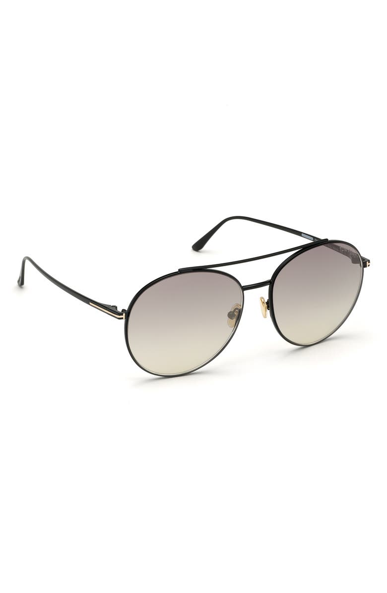 TOM FORD 61mm Round Sunglasses, Alternate, color,