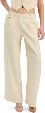 Bardot Geordy Wide Leg Linen Pants