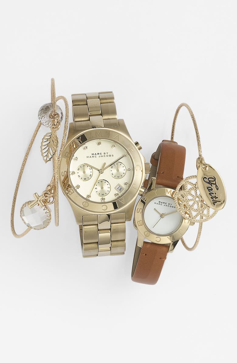 Marc Jacobs 'Blade' Crystal Index Watch, 40mm, Alternate, color,