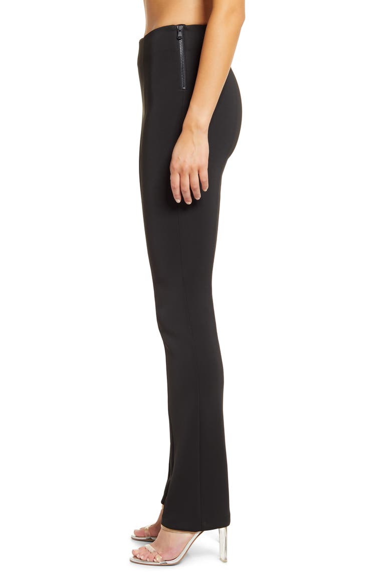 Zip Hem Scuba Knit Pants, Alternate, color, BLACK001