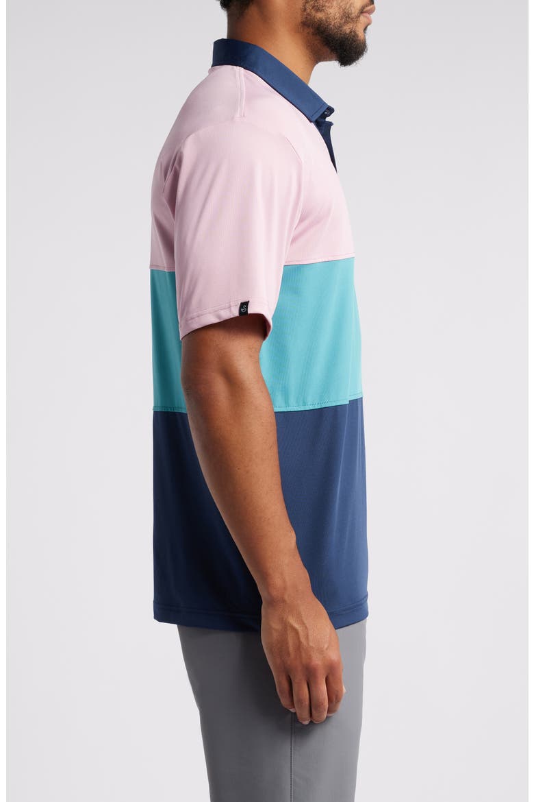 Gibbs Colorblock Golf Polo, Alternate, color, PLUMERIA