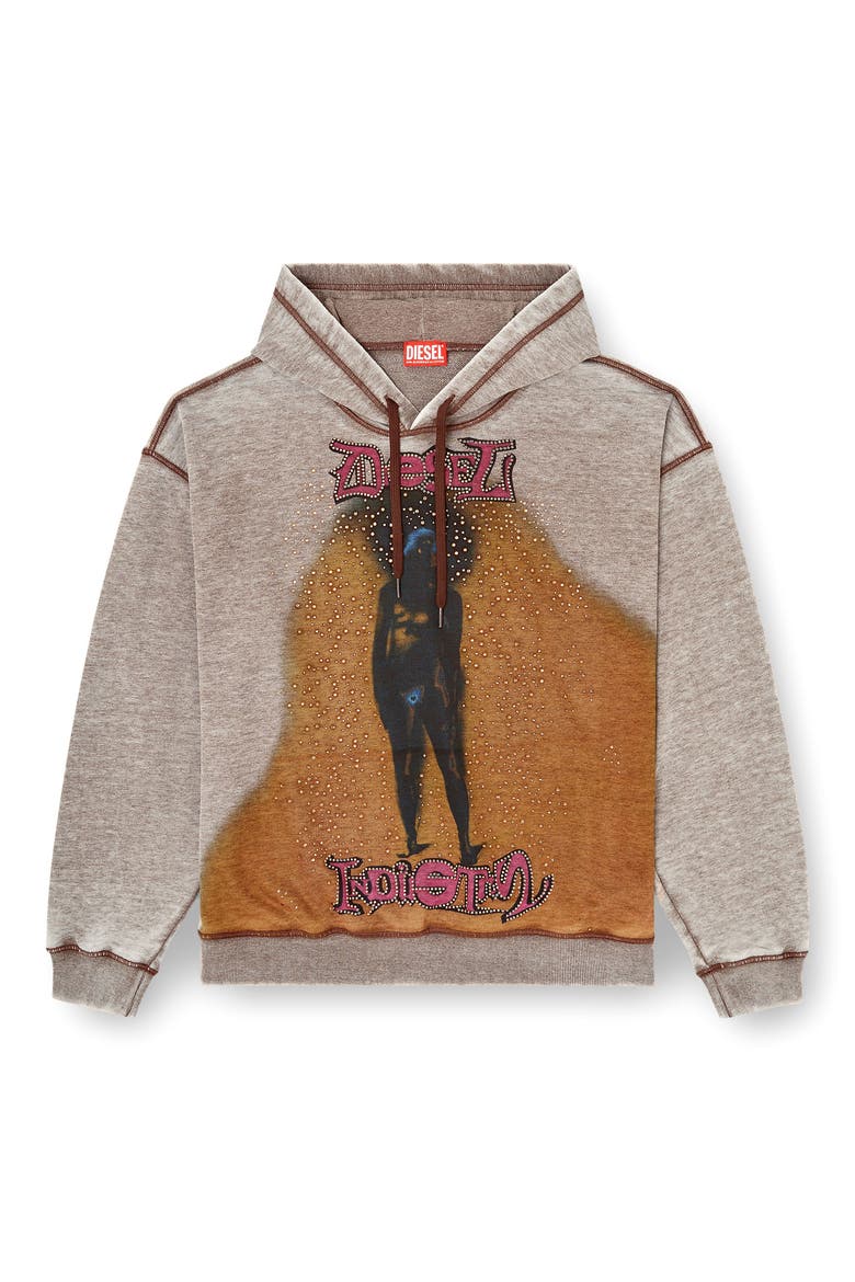 S-Boxton-Hood Oversize Embellished Hoodie, Alternate, color, COFFEE
